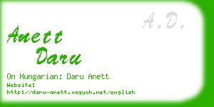 anett daru business card